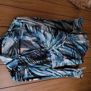 Cache blue long sleeve blouse, size large